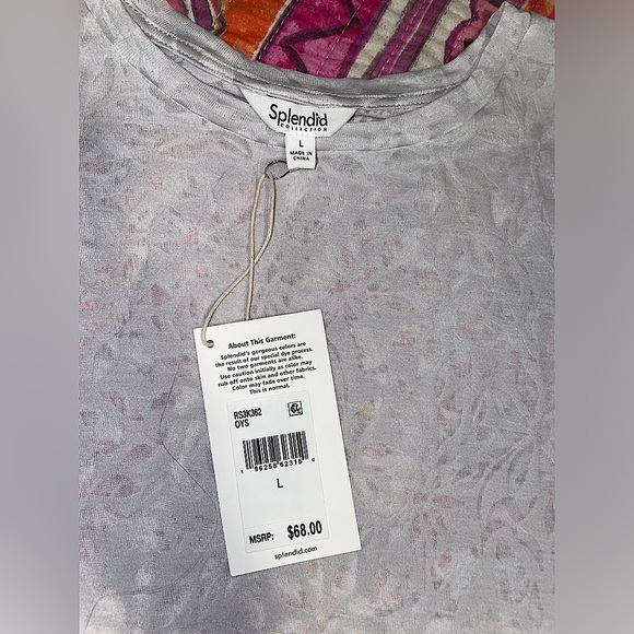 Floral Burnout Short Sleeve Tee- NWT size Large - Picture 9 of 10